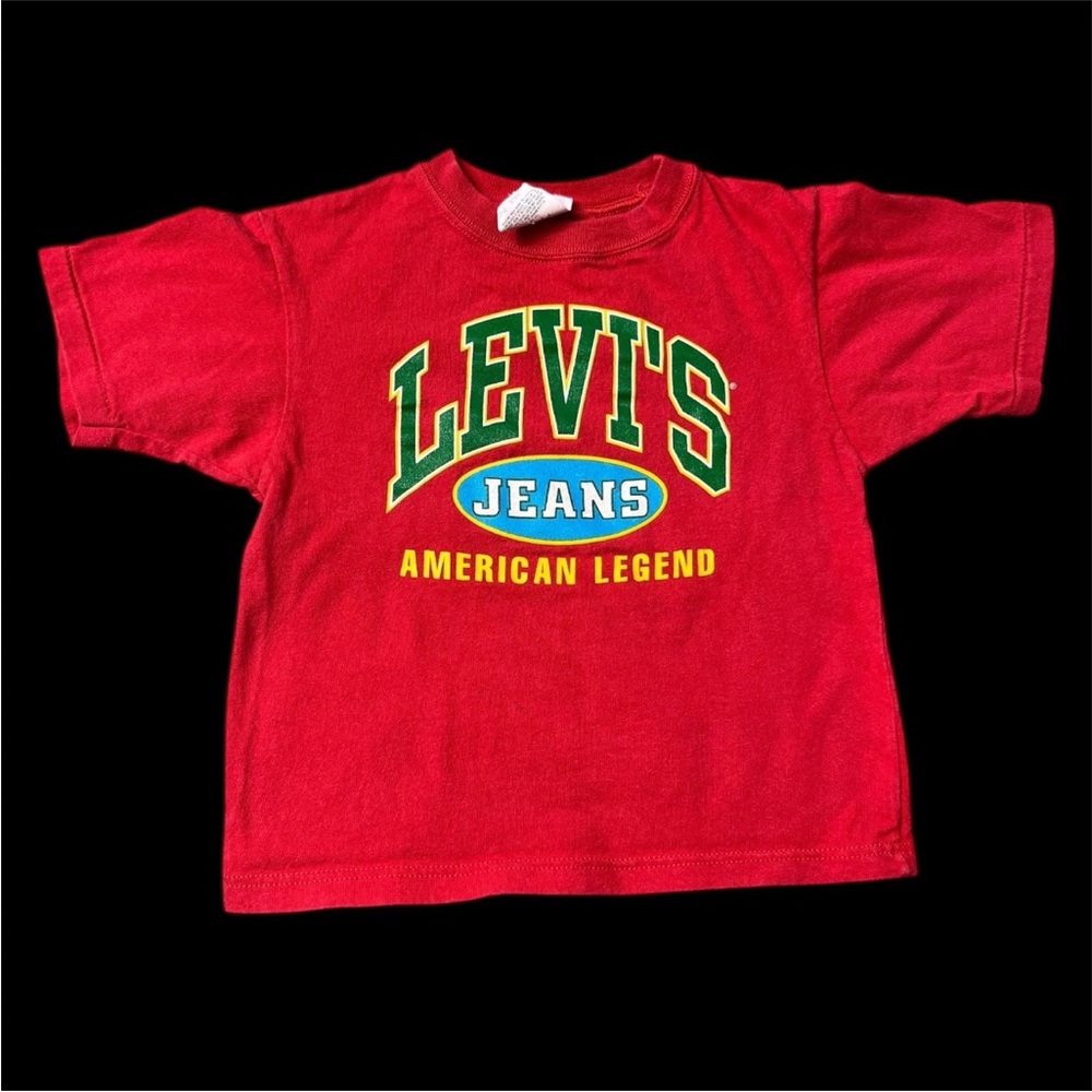 Vintage 90s Levi’s Made USA Toddler Red American Legend Shirt
